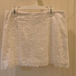 Lilly Pulitzer white flower skirt